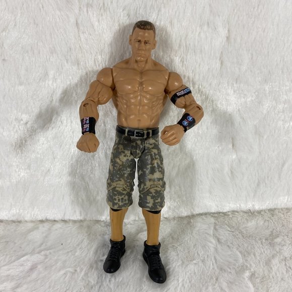 2011 WWE Mattel Elite John Cena Wrestling Action Figure Camo Shorts Loose 7" - Picture 4 of 10